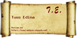 Tuss Edina névjegykártya